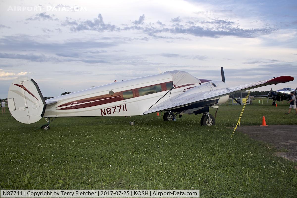 N87711, 1963 Beech H-18 C/N BA-650, at 2017 EAA AirVenture at Oshkosh