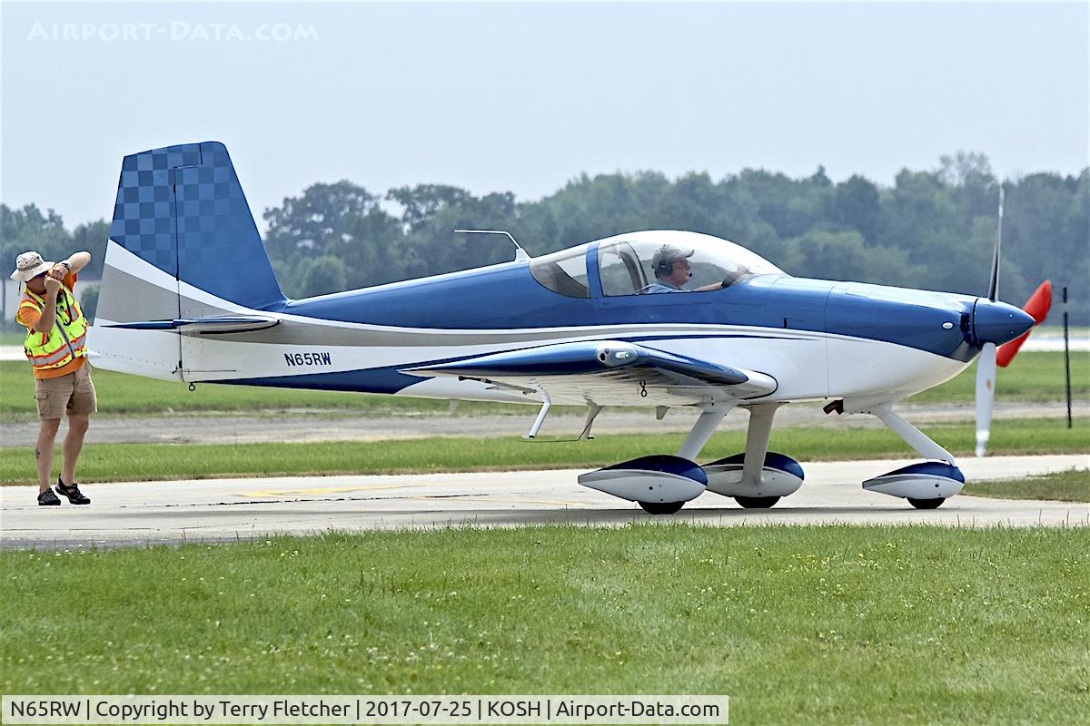 N65RW, 2012 Vans RV-7A C/N 72204, at 2017 EAA AirVenture at Oshkosh