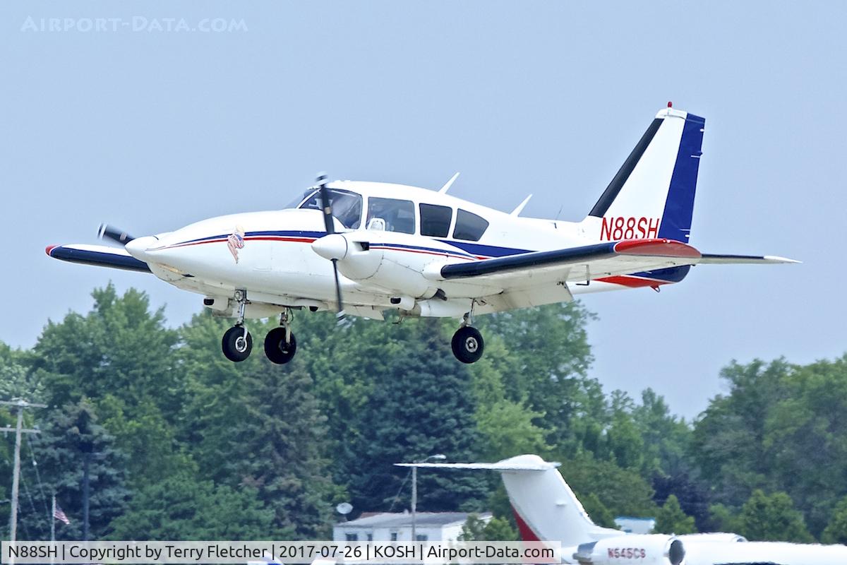 N88SH, 1973 Piper PA-23-250 Aztec C/N 27-7304930, at 2017 EAA AirVenture at Oshkosh
