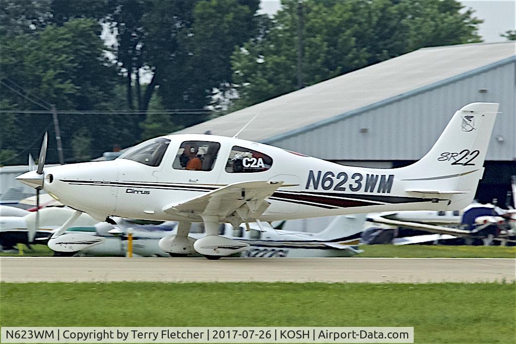 N623WM, 2002 Cirrus SR22 C/N 0208, at 2017 EAA AirVenture at Oshkosh