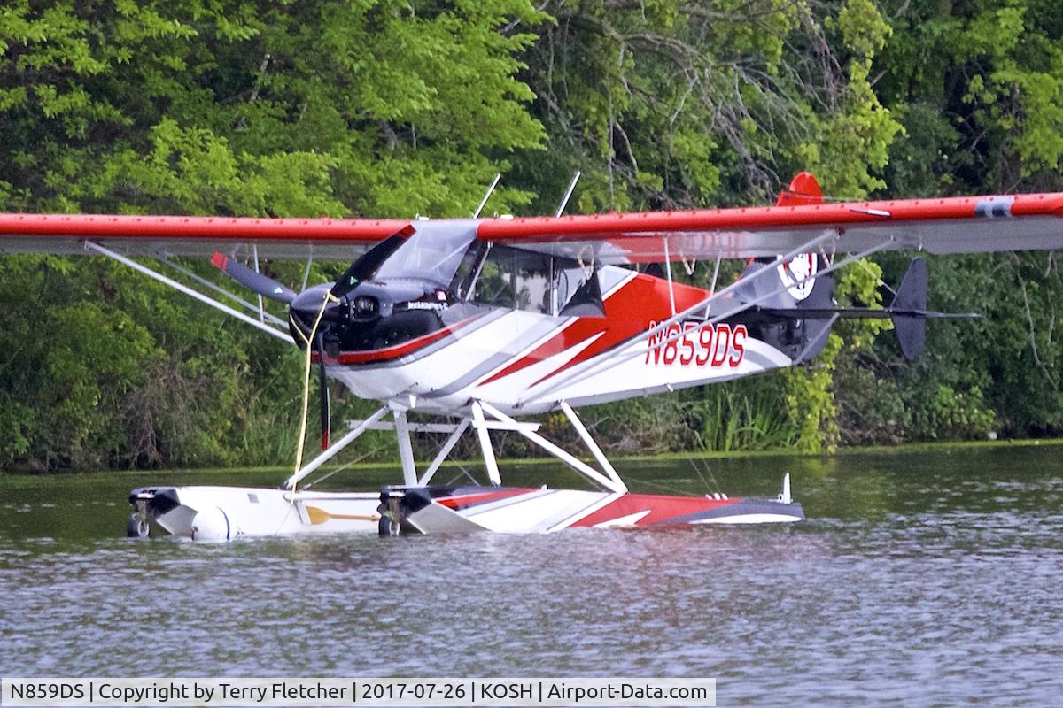 N859DS, 2013 Aviat A-1C-200 Husky C/N 3199, at Lake Winnebago mooring during 2017 EAA AirVenture at Oshkosh