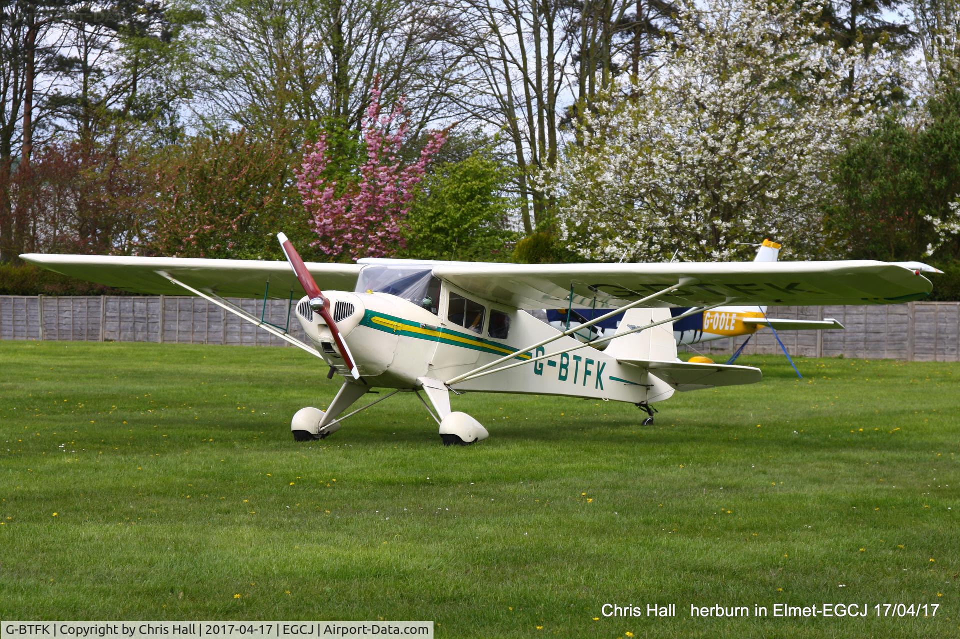 G-BTFK, 1947 Taylorcraft BC-12D Twosome C/N 10540, at Sherburn in Elmet