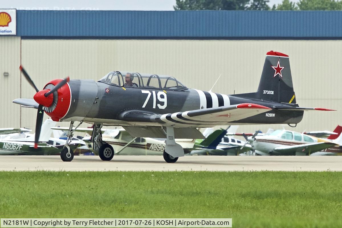 N2181W, Nanchang CJ-6 C/N 3732011, At 2017 EAA AirVenture at Oshkosh