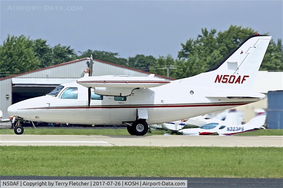 N50AF, 1974 Mitsubishi MU-2B-40 Solitaire Solitaire C/N 286, At 2017 EAA AirVenture at Oshkosh