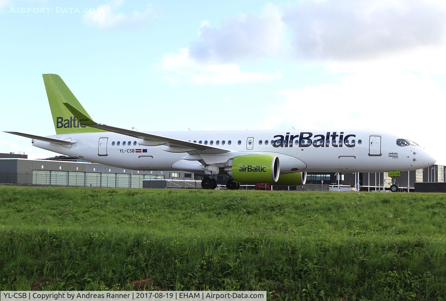 YL-CSB, 2016 Bombardier CSeries CS300 (BD-500-1A11) C/N 55004, Air Baltic CS300