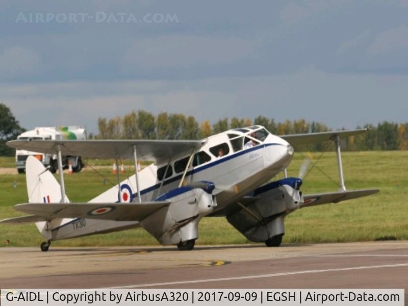 G-AIDL, 1946 De Havilland DH-89A Dominie/Dragon Rapide 6 C/N 6968, Classic wings performing pleasure flights over Norwich