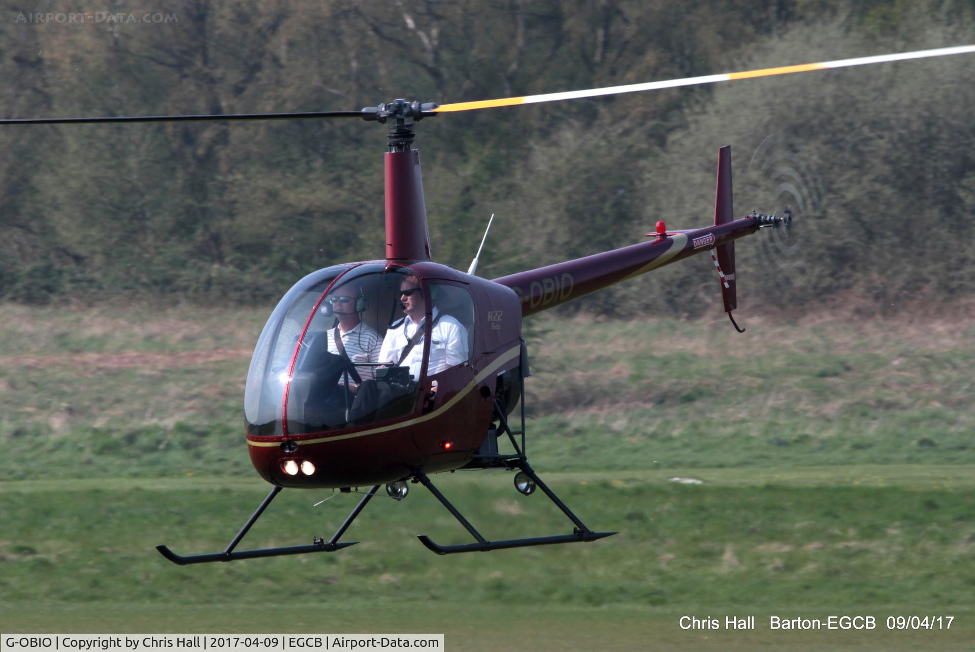 G-OBIO, 1990 Robinson R22 Beta C/N 1402, at Barton