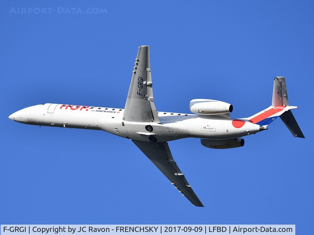 F-GRGI, 1999 Embraer EMB-145EU (ERJ-145EU) C/N 145152, HOP A58801 take off runway 29 to Lille