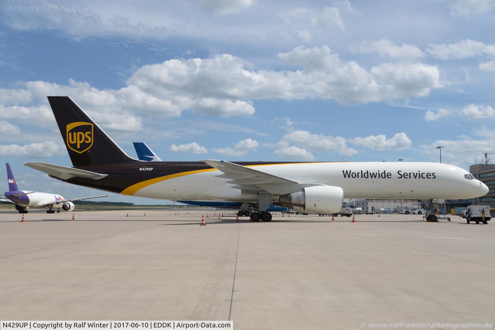 N429UP, 1992 Boeing 757-24APF C/N 25460, Boeing 757-24APF - 5X UPS United Parcel Service - 25460 - N429UP - 10.06.2017 - CGN
