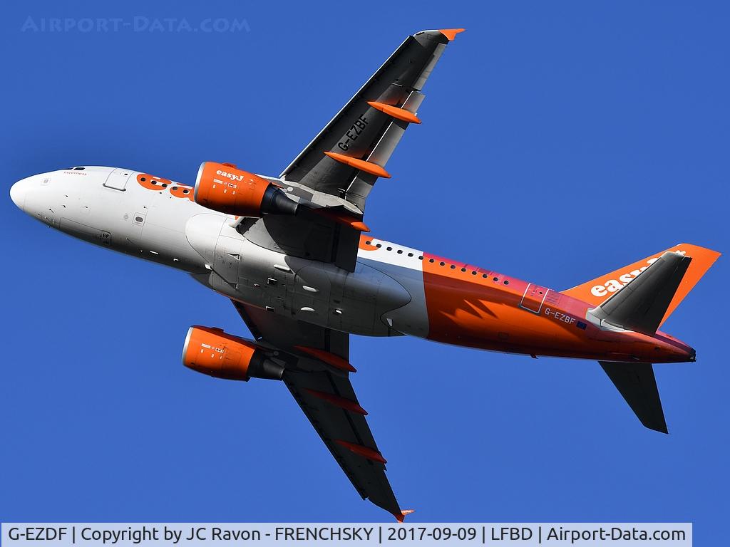 G-EZDF, 2008 Airbus A319-111 C/N 3432, EasyJet (Tartan Livery) U22034take off runway 29 to London Luton