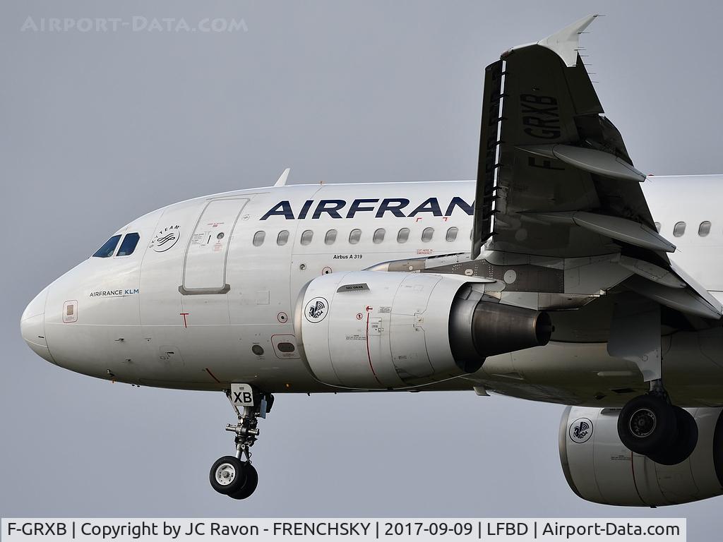 F-GRXB, 2001 Airbus A319-111 C/N 1645, Just before rain, AF380V landing runway 29 from Marseille