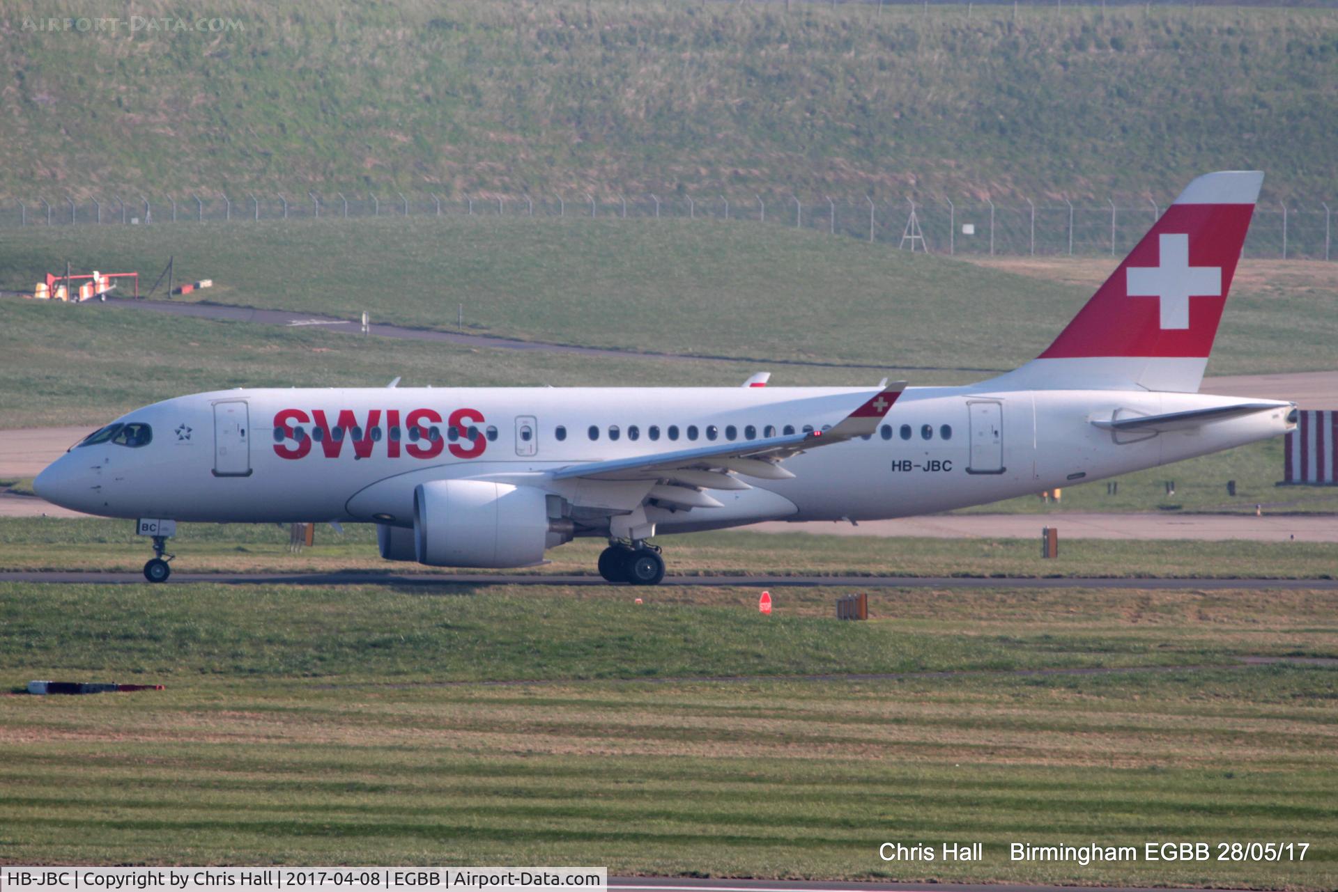HB-JBC, 2016 Bombardier CSeries CS100 (BD-500-1A10) C/N 50012, Swiss