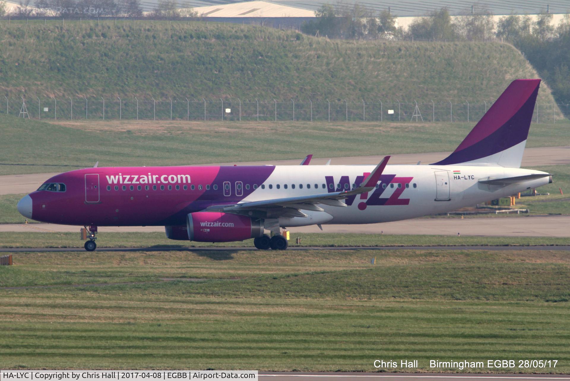 HA-LYC, 2014 Airbus A320-232 C/N 6098, Wizzair