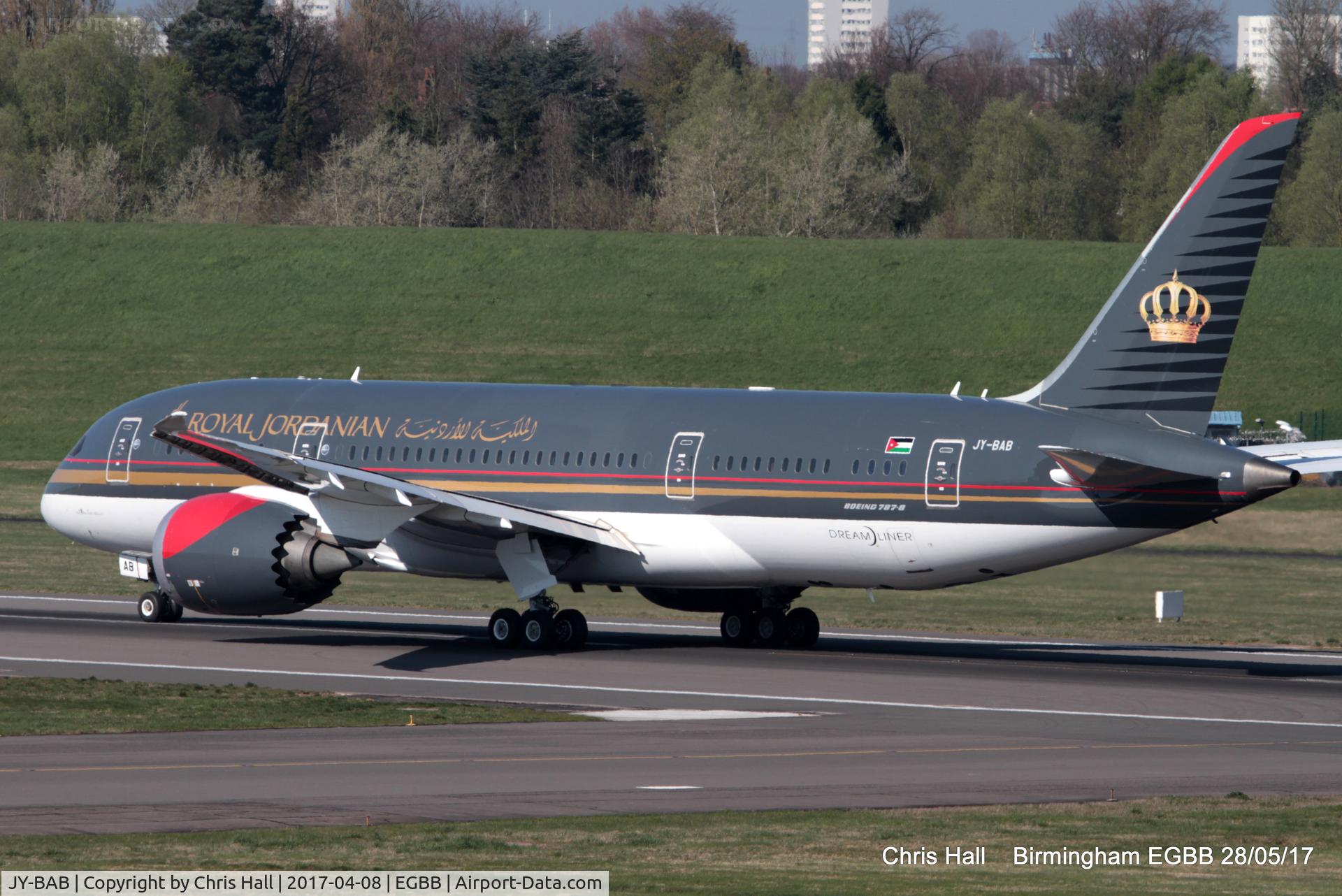 JY-BAB, 2014 Boeing 787-8 Dreamliner Dreamliner C/N 35319, Royal Jordainian