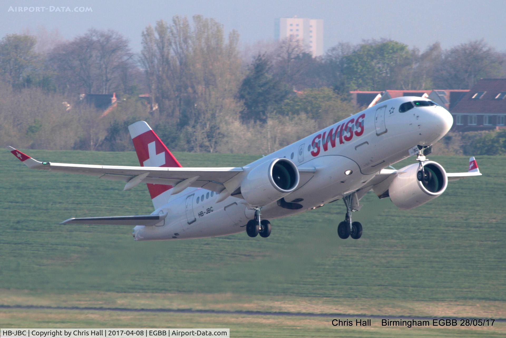 HB-JBC, 2016 Bombardier CSeries CS100 (BD-500-1A10) C/N 50012, Swiss