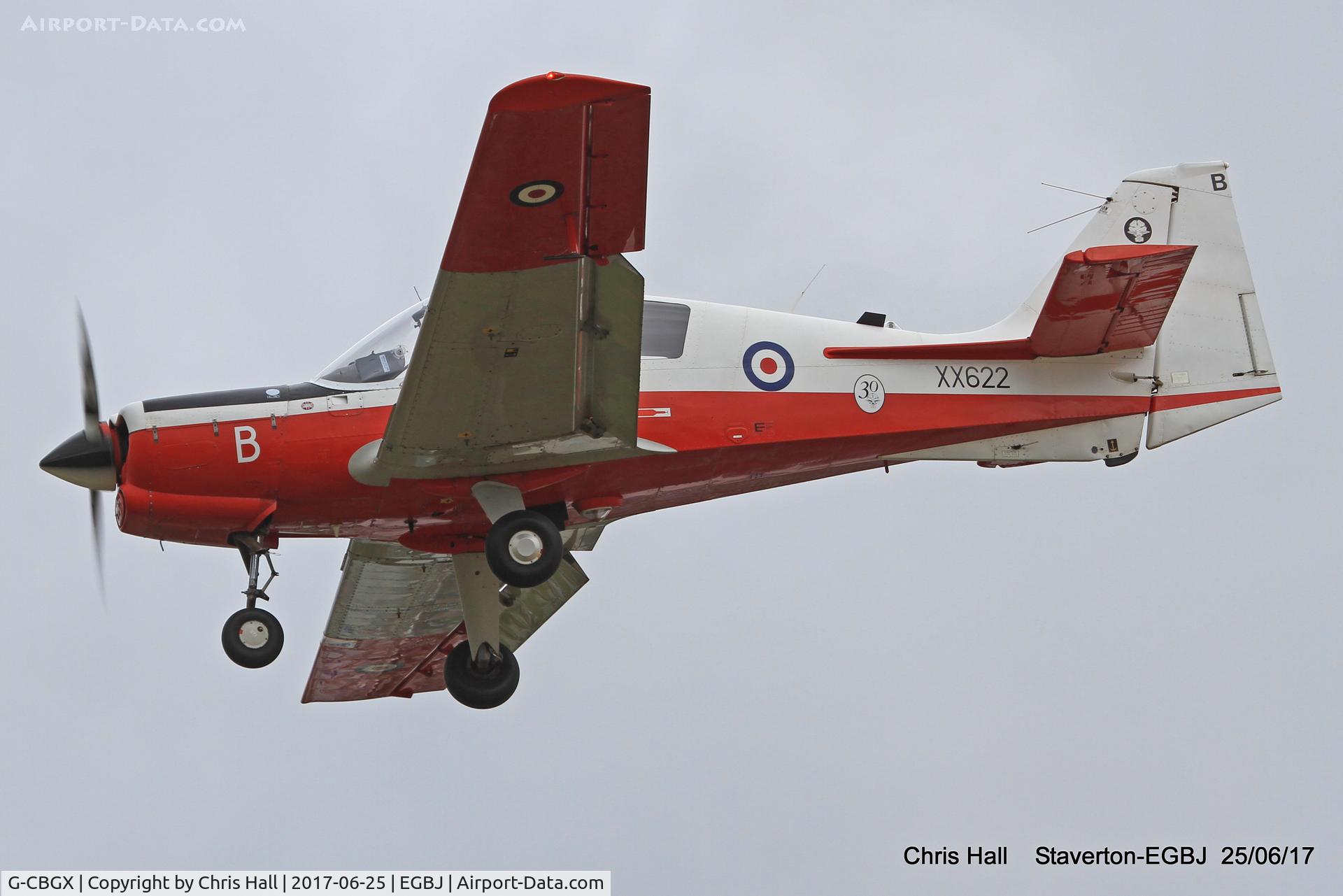 G-CBGX, 1974 Scottish Aviation Bulldog T.1 C/N BH120/287, Project Propeller at Staverton