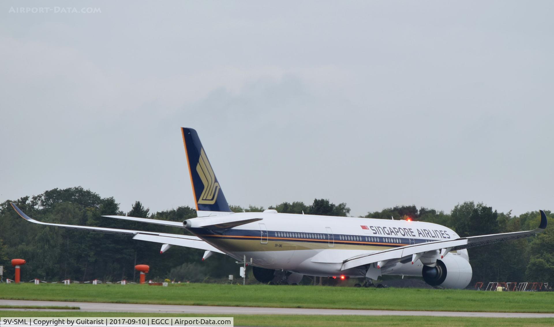 9V-SML, 2017 Airbus A350-941 C/N 096, At Manchester