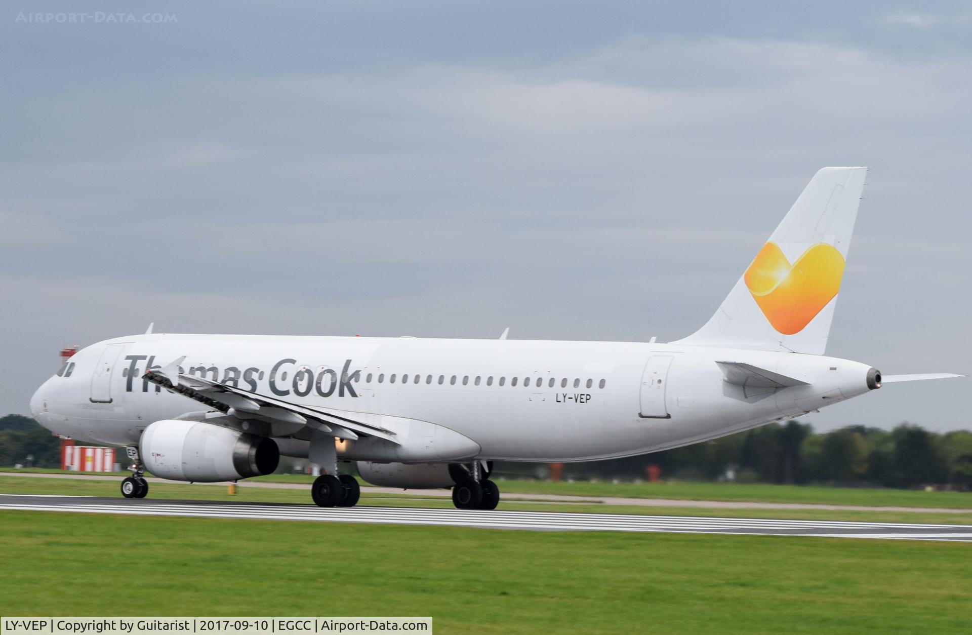 LY-VEP, 1995 Airbus A320-233 C/N 558, At Manchester