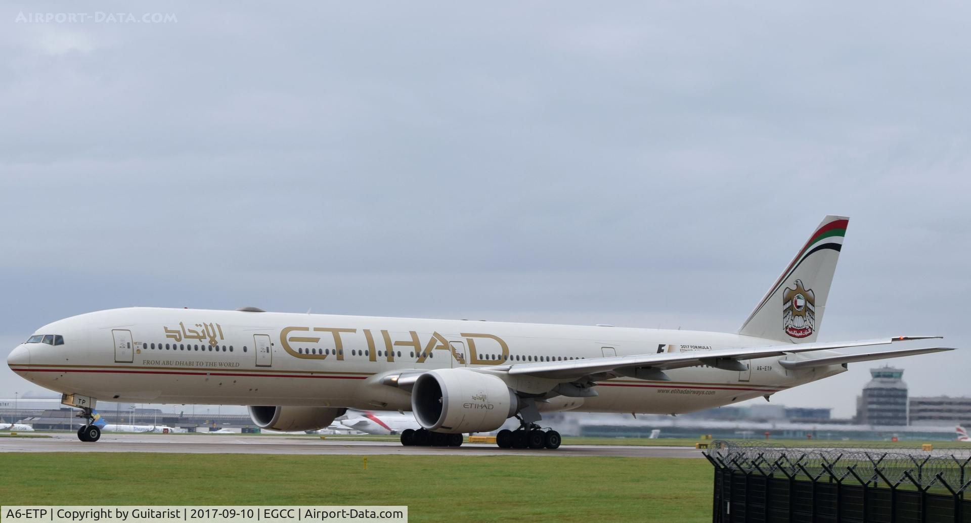 A6-ETP, 2013 Boeing 777-3FX/ER C/N 41699, At Manchester