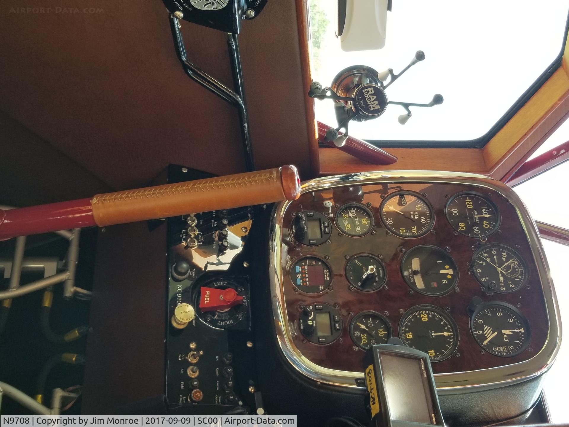 N9708, Fairchild 71 C/N 37, Cockpit View - At the annual Triple Tree Flyin