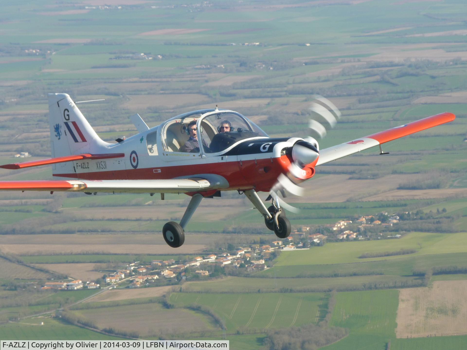 F-AZLZ, 1973 Scottish Aviation Bulldog T.1 C/N BH.120/217, en vol