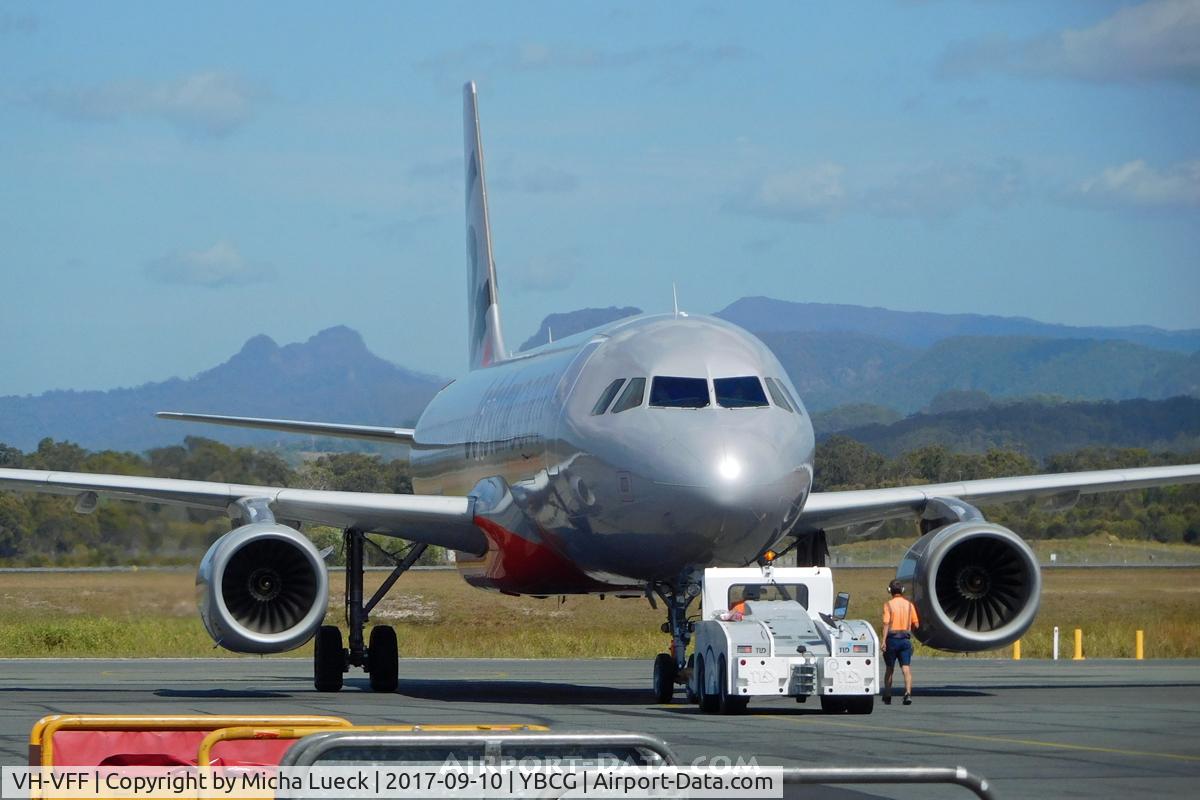 VH-VFF, 2012 Airbus A320-232 C/N 5039, At Coolangatta