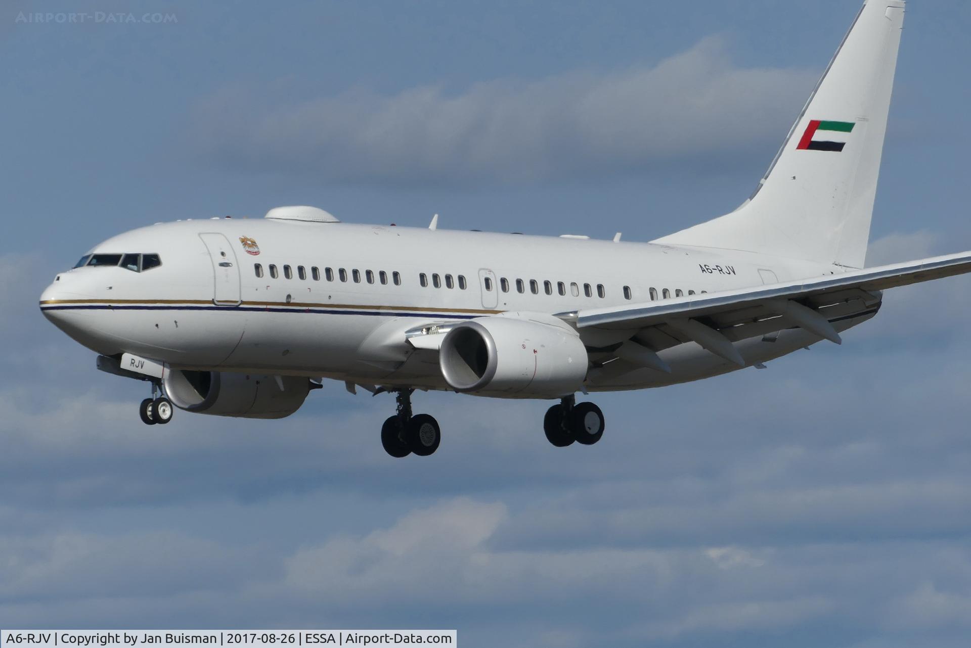 A6-RJV, Boeing 737-77W BBJ C/N 62467/5564, Royal Jet