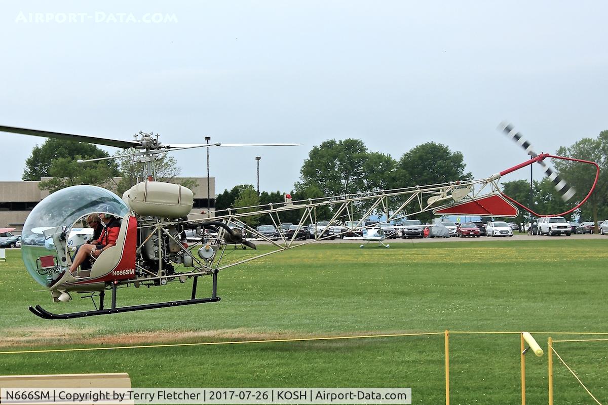 N666SM, Bell 47G-3B-1 Sioux C/N 3533, At 2017 EAA AirVenture at Oshkosh