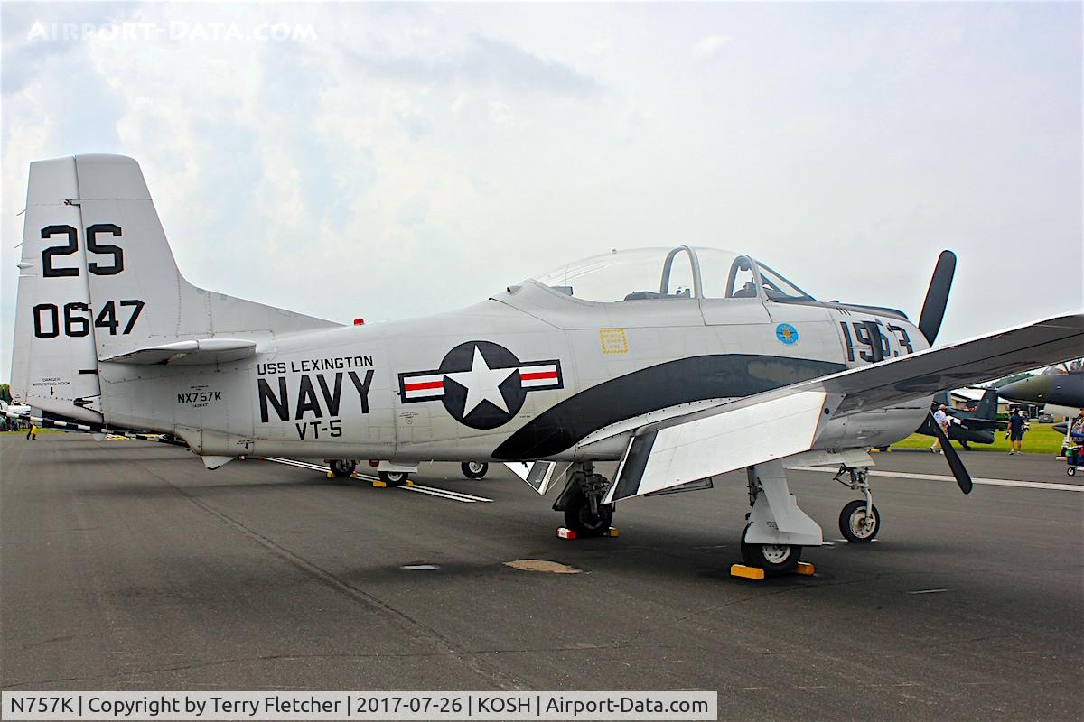 N757K, 1954 North American T-28C Trojan C/N 226-224 (140647), At 2017 EAA AirVenture at Oshkosh