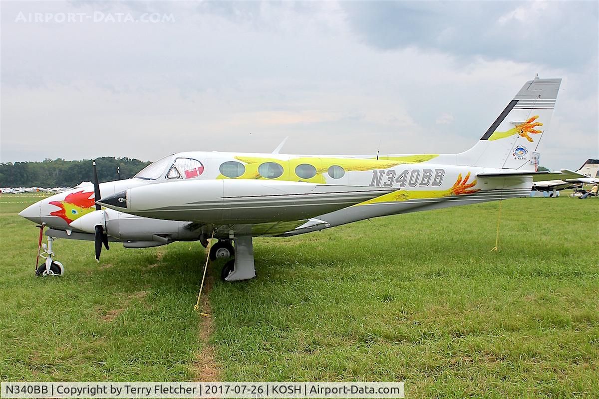 N340BB, 1980 Cessna 340A C/N 340A0991, Cessna 340A of Rubber Chicken Airline at 2017 EAA AirVenture at Oshkosh