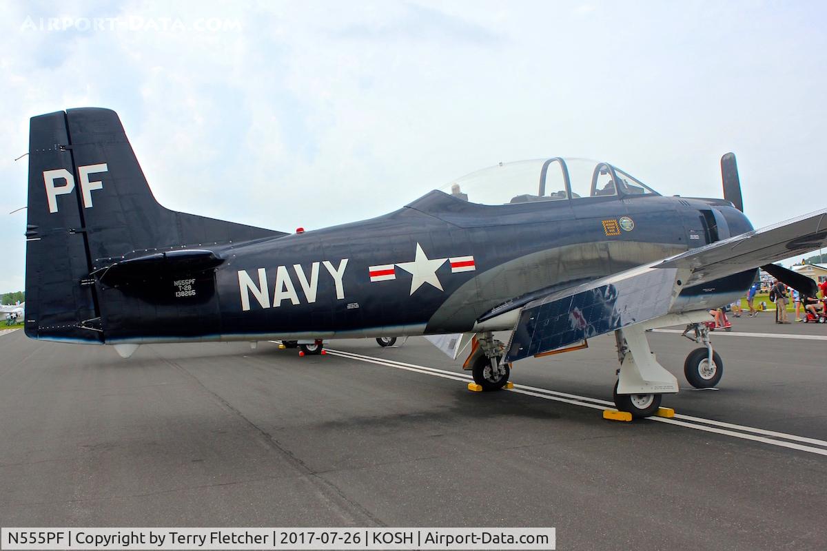 N555PF, 1954 North American T-28B Trojan C/N 200-336 (138265), At 2017 EAA AirVenture at Oshkosh