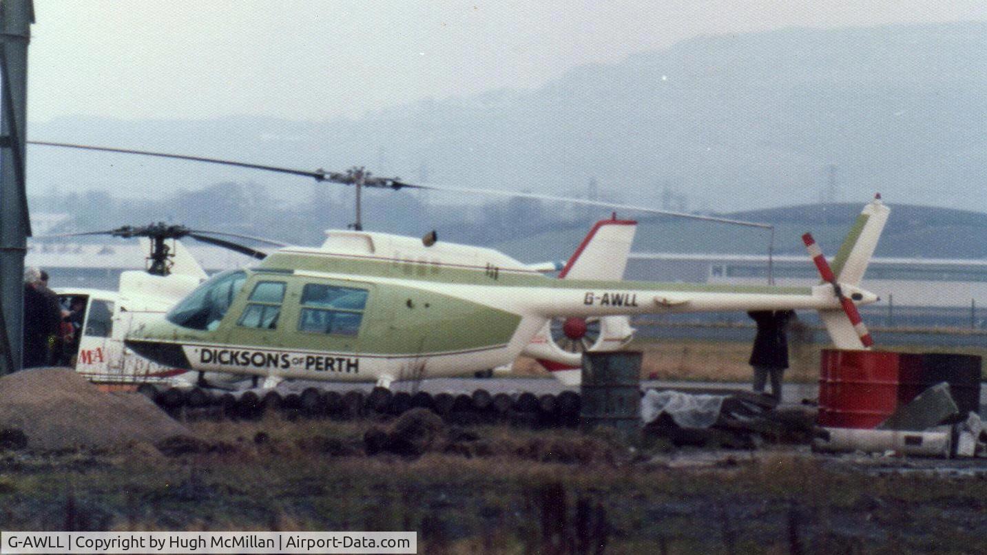 G-AWLL, 1968 Agusta AB-206B JetRanger II C/N 8076, At Glasgow Airport
