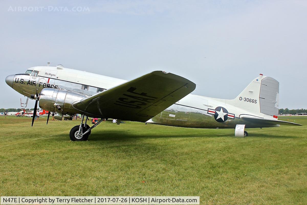 N47E, 1943 Douglas DC-3C (C-47A-60-DL) C/N 13816, At 2017 EAA AirVenture at Oshkosh