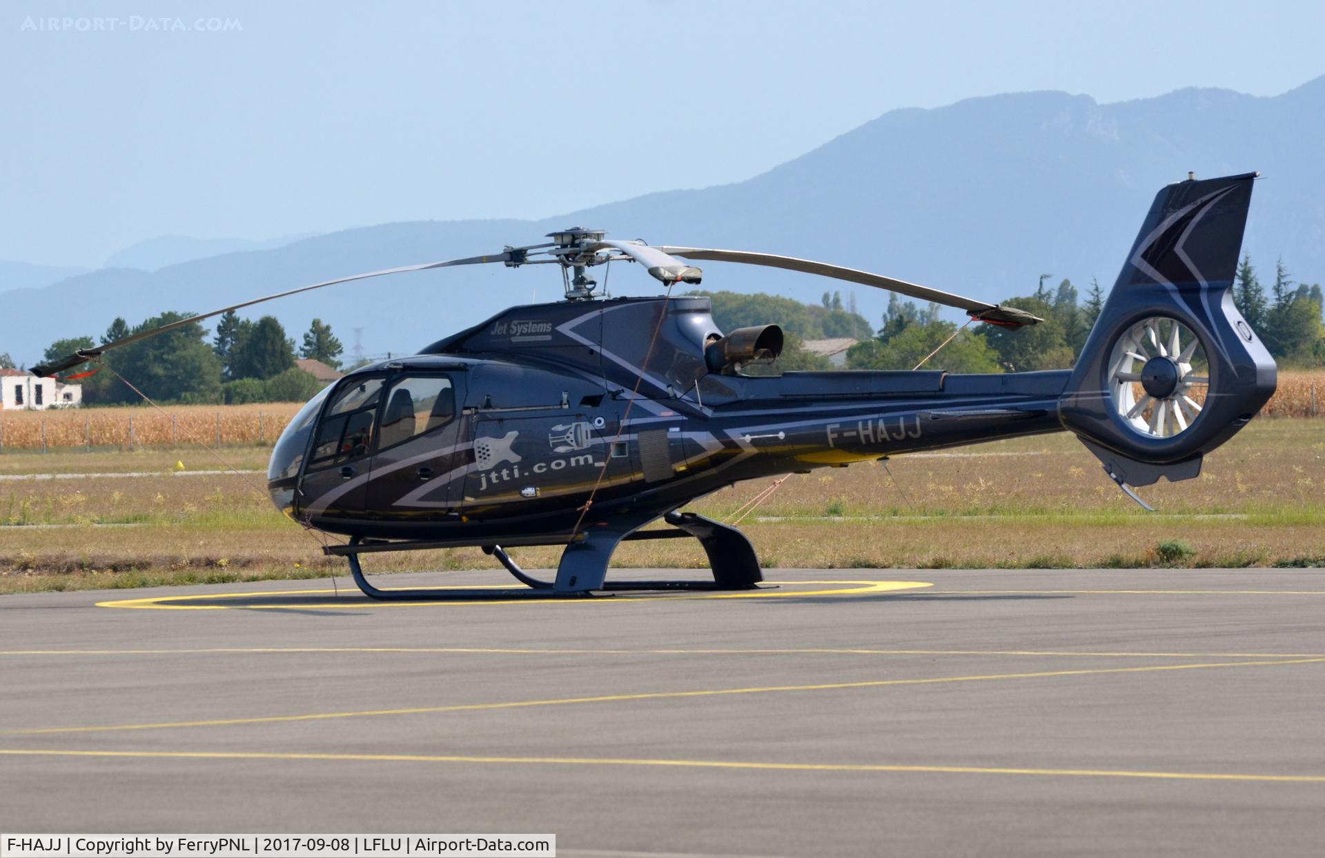 F-HAJJ, 2009 Eurocopter EC-130B-4 (AS-350B-4) C/N 4891, Jet Solutions EC130 at its base in Valence