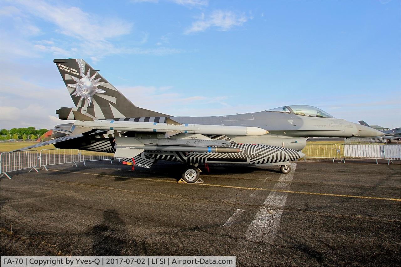 FA-70, SABCA F-16AM Fighting Falcon C/N 6H-70, SABCA F-16AM Fighting Falcon, Static display, St Dizier-Robinson Air Base 113 (LFSI) Open day 2017