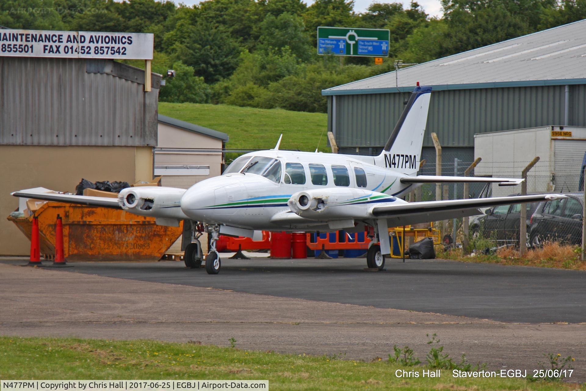 N477PM, Piper PA-31-310 Navajo Navajo C/N 31-7300956, at Staverton