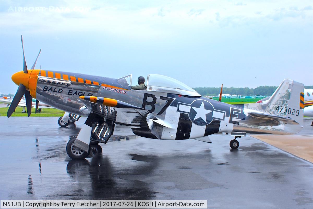 N51JB, 1944 North American P-51D Mustang C/N 122-39488, At 2017 EAA AirVenture at Oshkosh