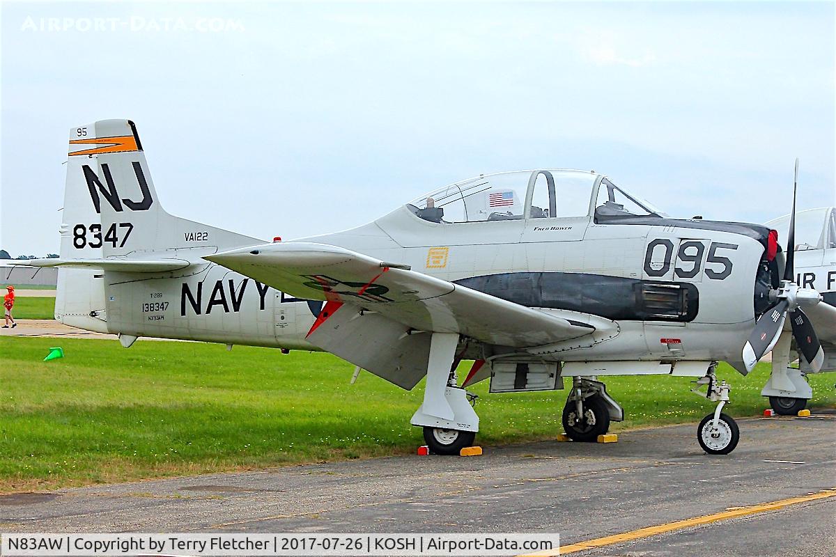 N83AW, North American T-28B Trojan C/N 200-418 (138347), At 2017 EAA AirVenture at Oshkosh
