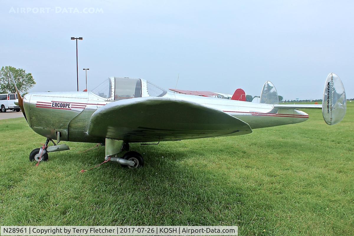 N28961, 1941 Erco 415C Ercoupe C/N 57, At 2017 EAA AirVenture at Oshkosh