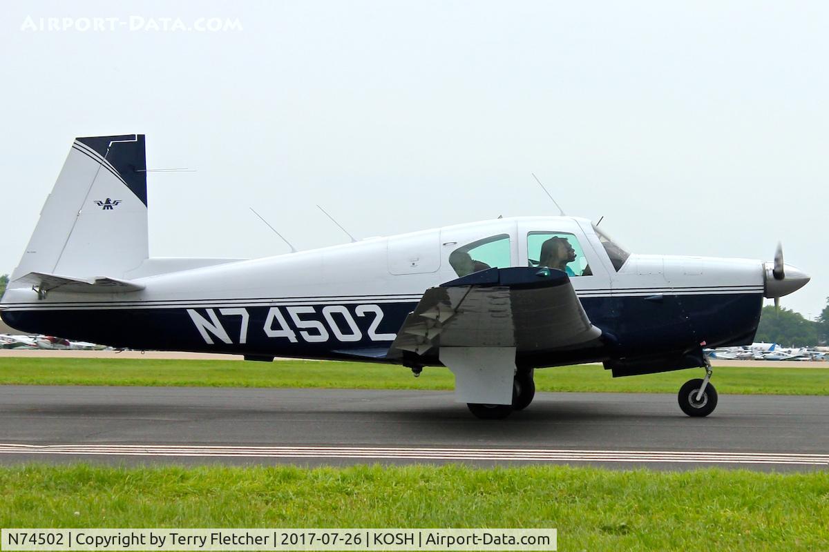 N74502, 1961 Mooney M20B Mark 21 C/N 1813, At 2017 EAA AirVenture at Oshkosh