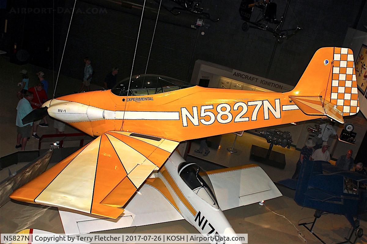 N5827N, 1955 Vans RV-1 C/N 171, At EAA Museum