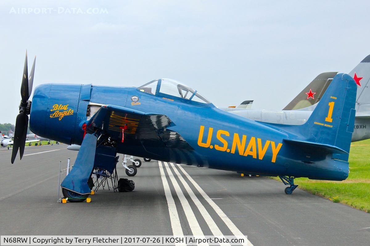 N68RW, 1947 Grumman F8F-2 (G58) Bearcat C/N D.1162, At 2017 EAA AirVenture at Oshkosh