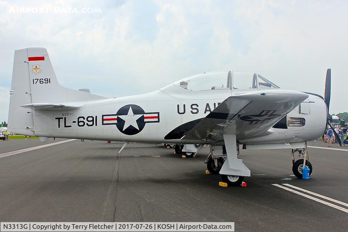 N3313G, 1953 North American T-28A Trojan C/N 174-544, At 2017 EAA AirVenture at Oshkosh