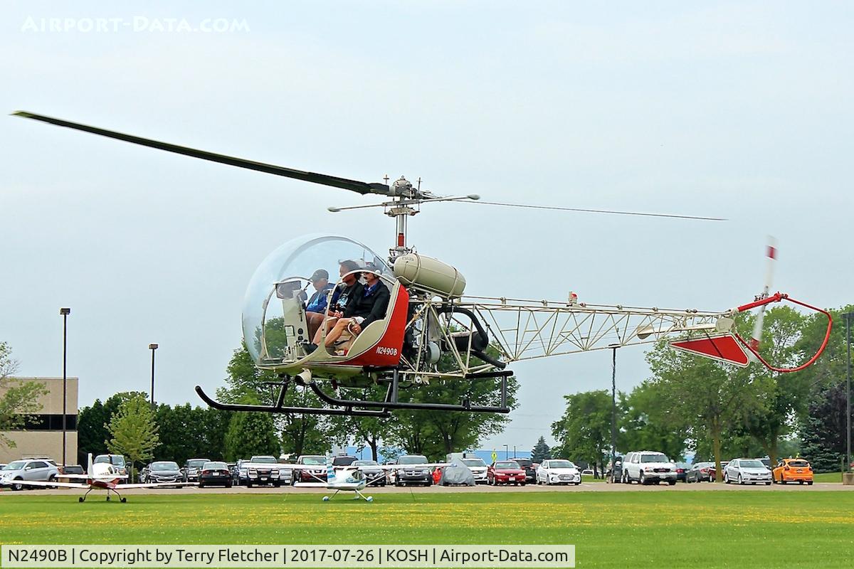 N2490B, 1956 Bell 47G-2 C/N 1516, At 2017 EAA AirVenture at Oshkosh