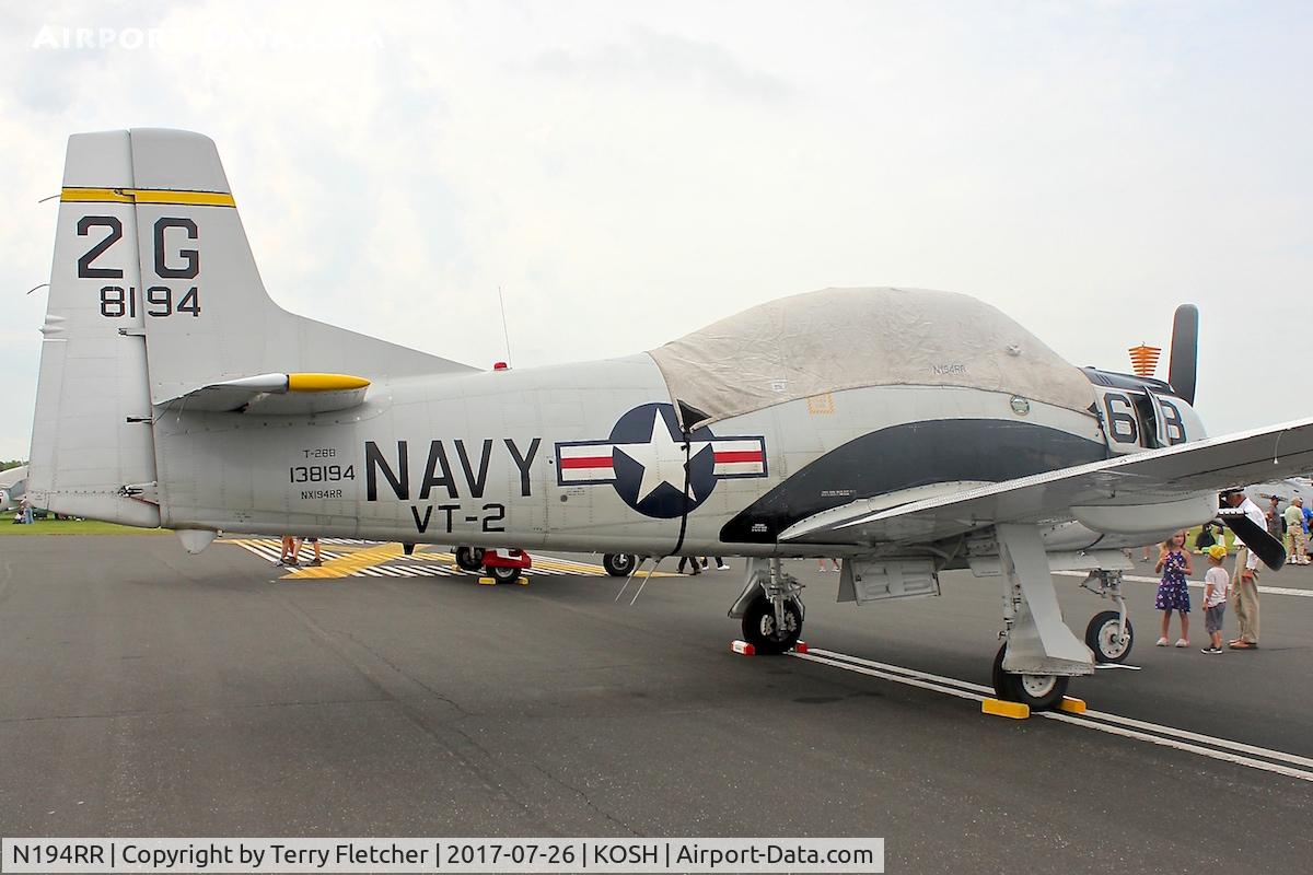 N194RR, North American T-28B Trojan C/N 200-265 (138194), At 2017 EAA AirVenture at Oshkosh