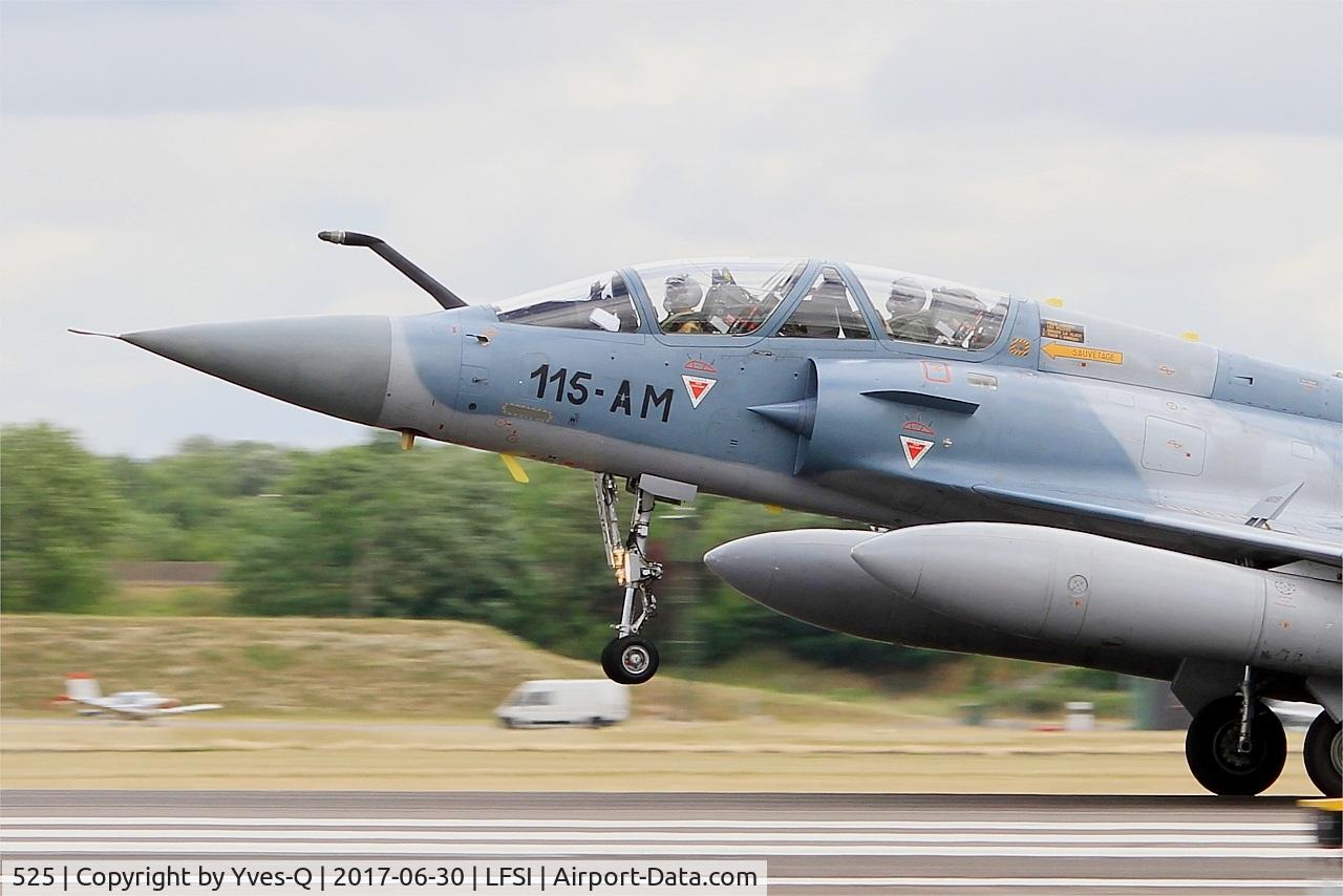 525, Dassault Mirage 2000B C/N 400, Dassault Mirage 2000B, Landing rwy 29, St Dizier-Robinson Air Base 113 (LFSI) Open day 2017