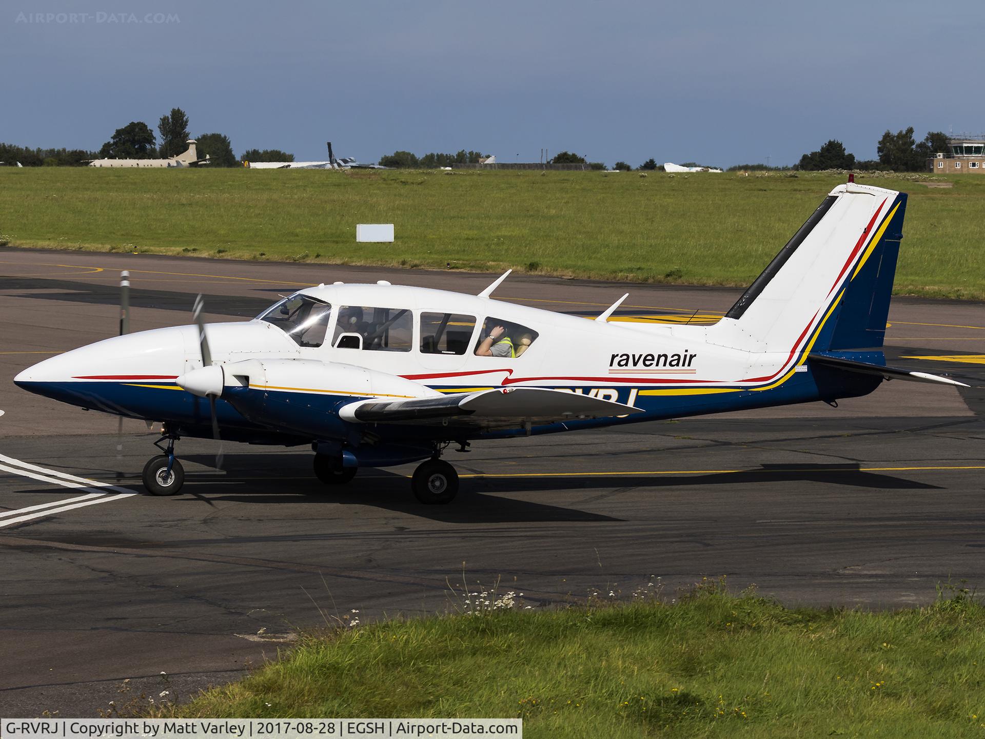 G-RVRJ, 1973 Piper PA-23-250 Aztec E C/N 27-7305004, taxiing