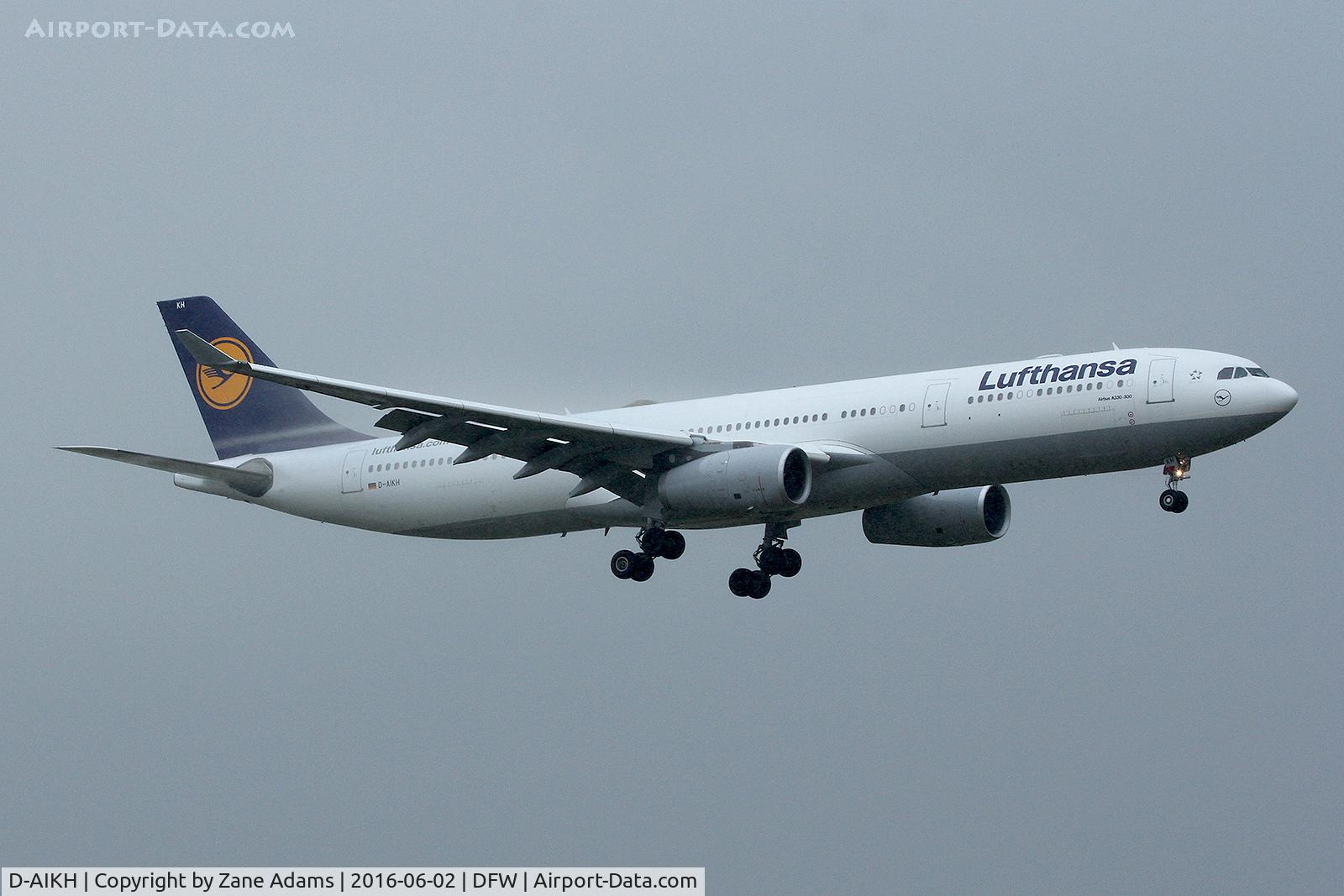 D-AIKH, 2005 Airbus A330-343X C/N 648, Arriving at DFW Airport