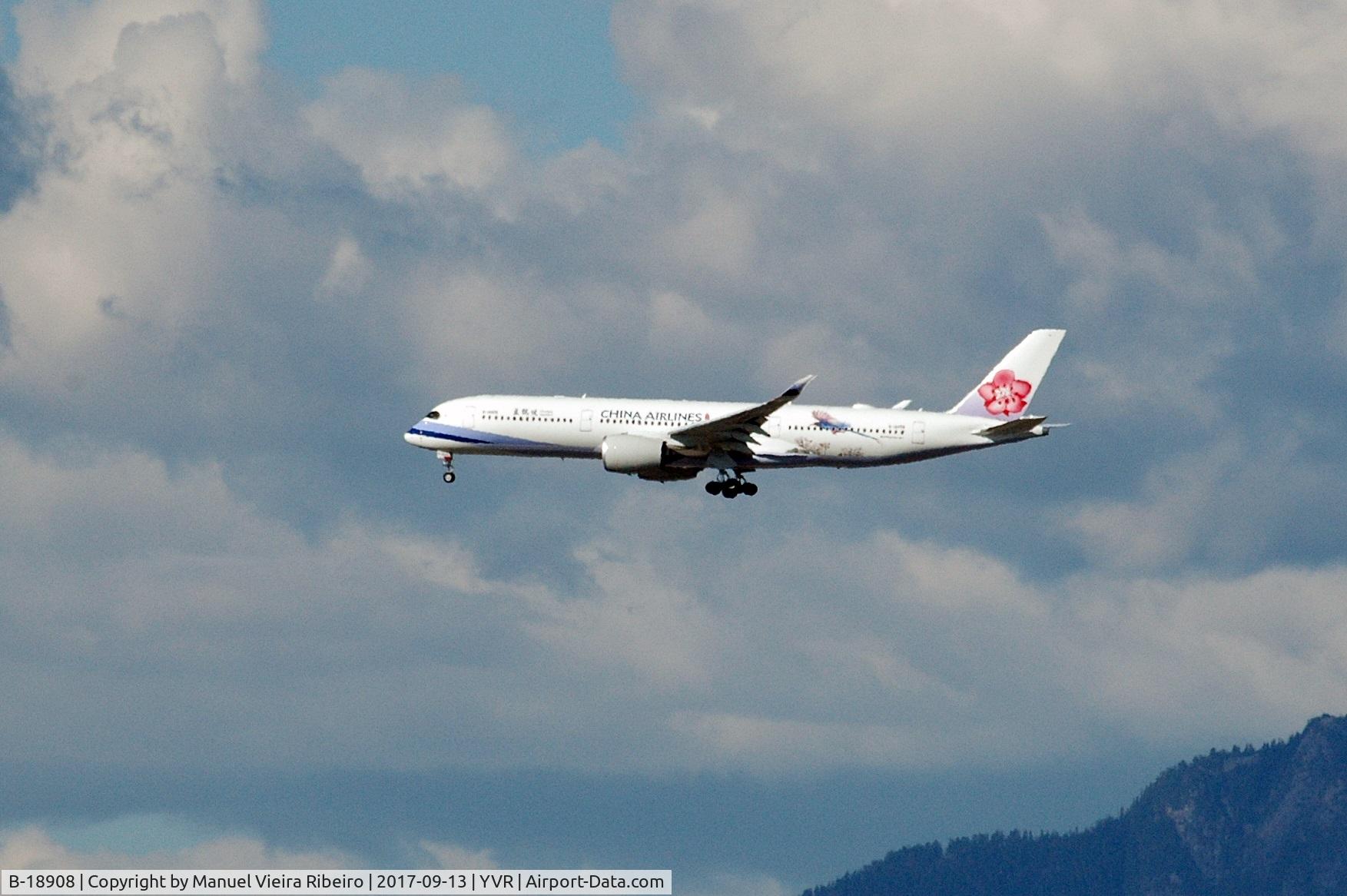 B-18908, 2017 Airbus A350-941 C/N 121, CI32 Arrival in Vancouver