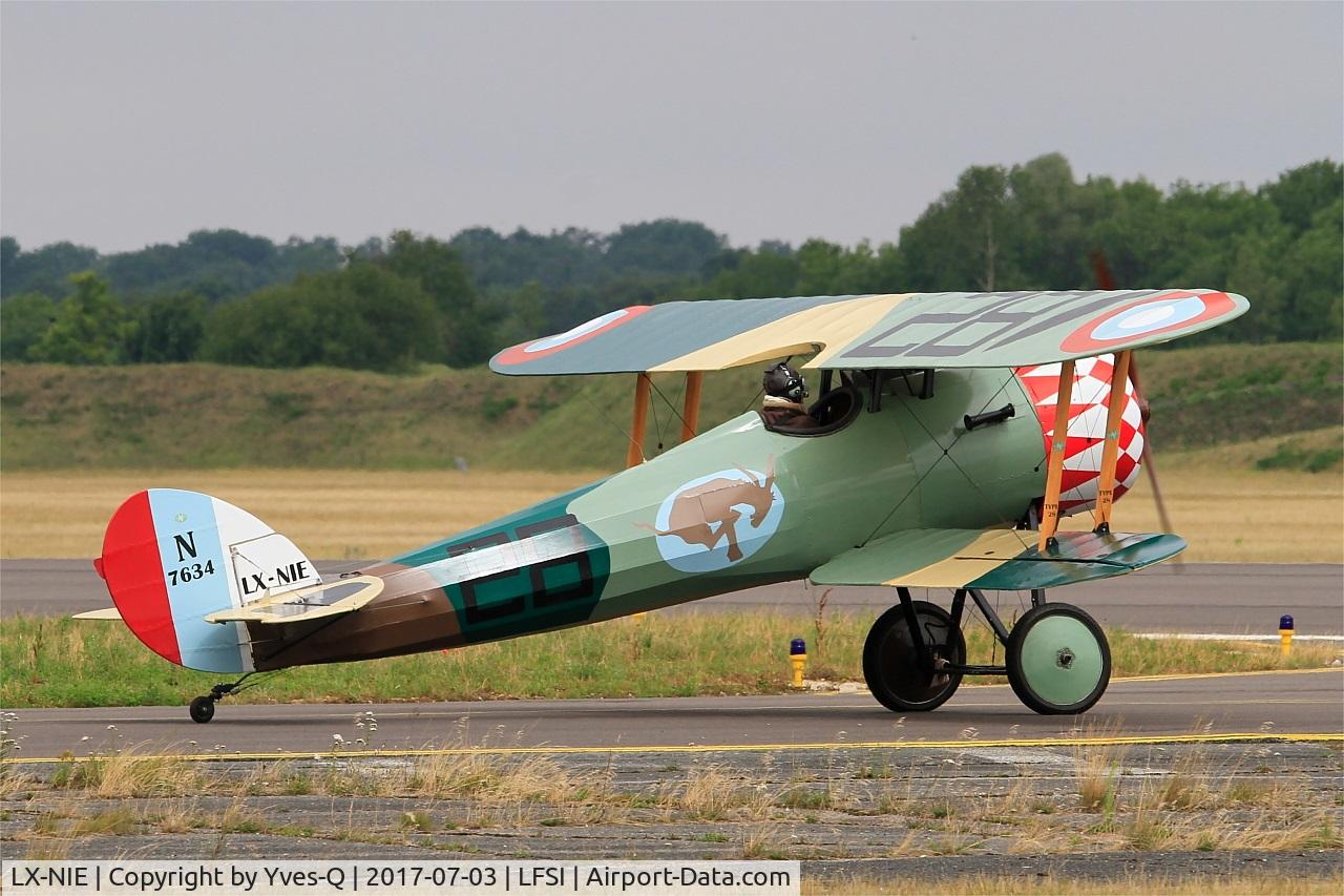 LX-NIE, 2011 Nieuport 28 C.1 Replica C/N 100, Nieuport 28 C.1 Replica, Taxiing to holding point, St Dizier-Robinson Air Base 113 (LFSI) Open day 2017